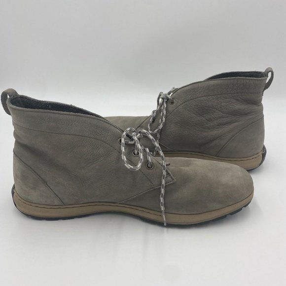 Columbia Men\'s Three Passes Desert Soft Leather Ankle Boot Shoes Gray Size 13 main image 4